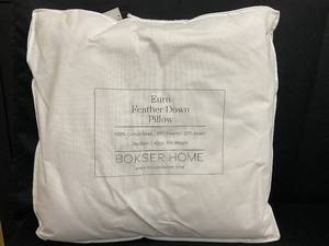lot 30 image: Euro Feather Down Pillow by Bokser Home - 26x26