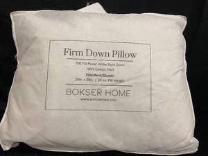 lot 32 image: StandardQueen Size Firm Down Pillow by Bokser Home