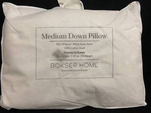 lot 33 image: Bokser Home Medium Down Pillow StandardQueen Size 20x28 Inches