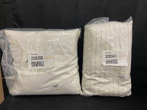 lot 46 image: Set of 2 French Linen Decorative Throw Pillows with Slight Defects