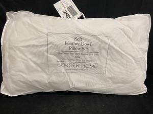 lot 50 image: King Size Soft Feather Down Pillow Set