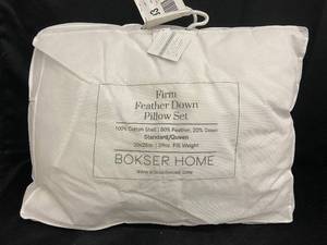 lot 65 image: Firm Feather Down Pillow Set - StandardQueen