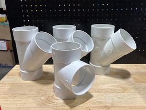 lot 46 image: Four Inch Thin Wall PVC Connectors