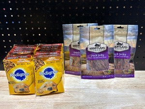 lot 51 image: Dog Food Packets and Duck Jerky