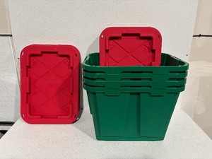 lot 3 image: 12 Gallon 4 Pack Totes