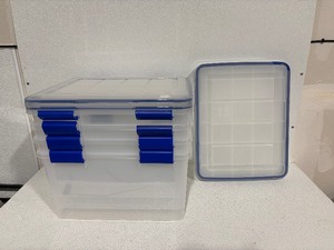 lot 5 image: Storage Totes Aprox. 18x15x10