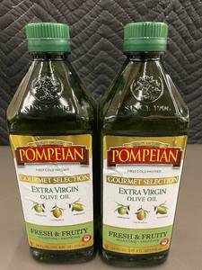lot 10 image: Pair of Pompeian Gourmet Selection Extra Virgin Olive Oil 24 fl oz