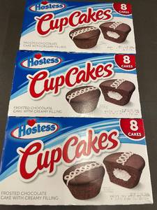 lot 11 image: 3 Boxes of Hostess Chocolate CupCakes with Creamy Filling