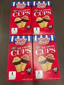 lot 151 image: Set of 4 Joy Chocolatey Dipped Ice Cream Cups Boxes