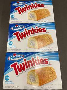lot 442 image: Set of 3 Boxes Hostess Twinkies Golden Sponge Cake