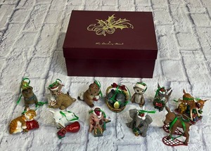 lot 14 image: RARE The Danbury Mint Baby Animal Collection ChristmasHoliday Ornaments in Excellent Condition