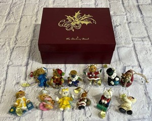 lot 15 image: The Danbury Mint Teddy Bear Glitter Ornaments Collection