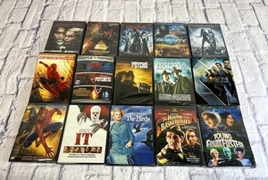 lot 25 image: 15 New (Sealed) DVDs - Alfred Hitchcock, It, Young Frankenstein, Spiderman, Psycho, Hellboy, and More