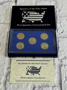 lot 29 image: New 1999 Five Quarters of The Fifty States Uncirculated Set