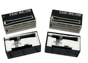 lot 47 image: Two Vintage TEAC MC-106 Dynamic Microphones (New Old Stock)