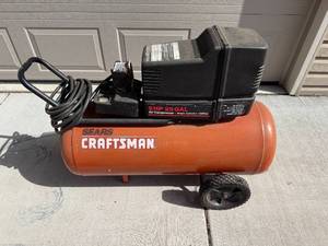 lot 10 image: Sears Craftsman Air Compressor 25 Gallon 5HP Model 919.15294