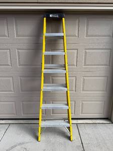lot 17 image: Davidson 7 ft Fiberglass Step Ladder Type I