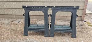 lot 99 image: Set of 2 Stanley Portable Folding Sawhorses