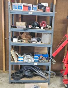 lot 111 image: Heavy Duty Industrial Metal Shelving Unit CONTENTS NOT INCLUDED