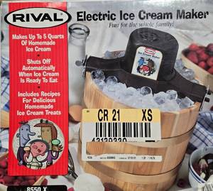 lot 116 image: Rival Electric Ice Cream Maker with Recipes