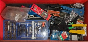 lot 128 image: Comprehensive Lot with Hand Tools and Fasteners