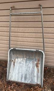lot 136 image: Used Galvanized Metal Dump Cart with Rust