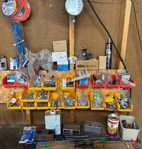 lot 164 image: Assorted Workshop Fasteners, Screws, and Builders Hardware Collection