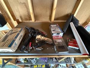 lot 167 image: Assortment of Automotive Tools and Parts including Timing Light and Brake Pads