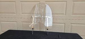 lot 175 image: Clear Windshield with Reflective Silver Hardware for Motorcycles