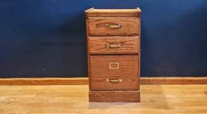 lot 203 image: Antique Wooden 3-Drawer Cabinet
