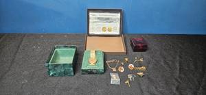 lot 212 image: Bulova Accutron Watch and FedEx Safe Driver Award Pins Collection