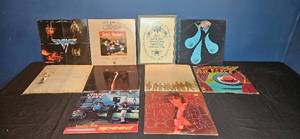 lot 218 image: Collection of Vinyl Records with Framed Decorative Quote