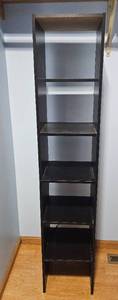 lot 224 image: Tall Black Bookshelf with 6 Shelves