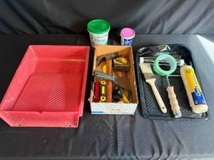 lot 227 image: Comprehensive Painting and Repair Kit with Tools and Accessories