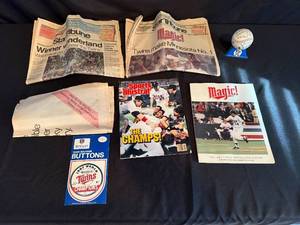 lot 261 image: 1987 Minnesota Twins Championship Memorabilia Set