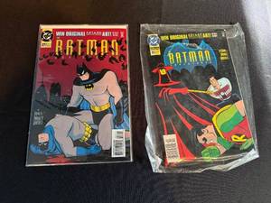 lot 263 image: Collection of 2 Vintage DC Batman Comics in Protective Sleeves