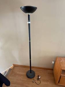 lot 272 image: 72-inch Black Torchiere Floor Lamp