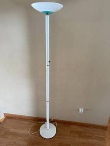 lot 293 image: 72 White Floor Lamp with Torchiere Shade
