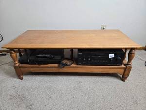 lot 301 image: Wooden Coffee Table with Shelf TABLE ONLY