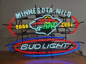 lot 315 image: Minnesota Wild Bud Light Neon Sign