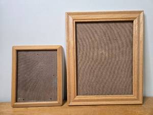 lot 364 image: Set of 2 Oak Framed Fabric Pin Boards