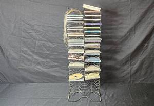 lot 370 image: CD Tower Rack with Assorted Music CDs Collection