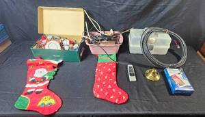 lot 405A image: Various Christmas Stockings and Decor