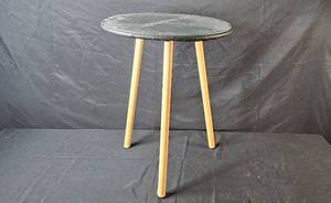 lot 407 image: 3-Leg Metal and Wood Bar Stool