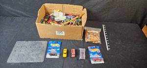lot 420 image: Collection of Die-cast Toy Cars with Accessories and Letters Set