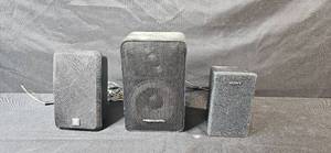 lot 448 image: Set of 3 Mixed Brand Speakers Sony, Realistic, Boston Acoustics