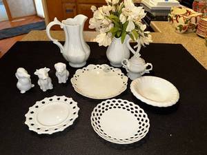 lot 179 image: Mixed Decorative Porcelain Collection Including Vases, Plates, and Figurines