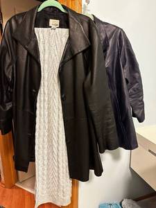 lot 220 image: Set of 2 Genuine Leather Jackets - East 5th and Woman Within
