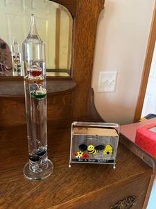 lot 341 image: Galileo Thermometer and Vintage Napkin Holder