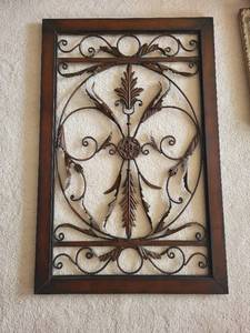 lot 356 image: Decorative Metal Wall Art Panel with Intricate Design